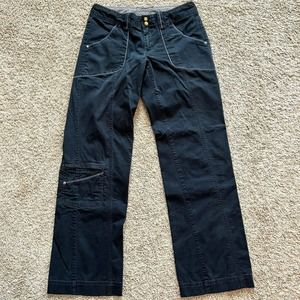 Athleta Pants Women's Size 6 Adobe Cargo Organic Cotton Utility Casual Black